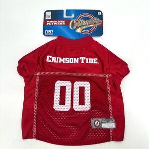 Dog Jersey Alabama Crimson Tide Collegiate Petwear Red White Size Small Pet